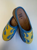 Flame Slipper Light Blue/Yellow